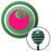 Pink 3D 8 Ball  Green Stripe Shift Knob with M16 x 15 Insert