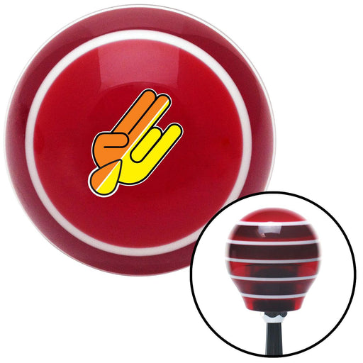 OrangeYellow Wakaba Leaf Shocker Red Stripe Shift Knob with M16 x 15 Insert