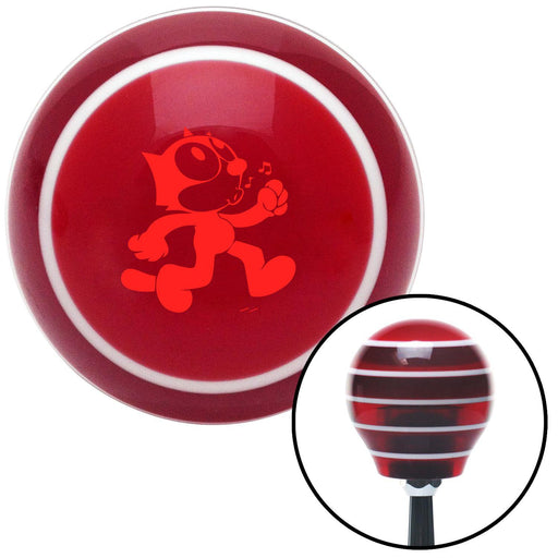 Red Felix The Cat Whistling Red Stripe Shift Knob with M16 x 15 Insert