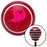 Pink Falling Leaf Red Stripe Shift Knob with M16 x 15 Insert