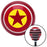 Yellow Star in Circle Red Stripe Shift Knob with M16 x 15 Insert