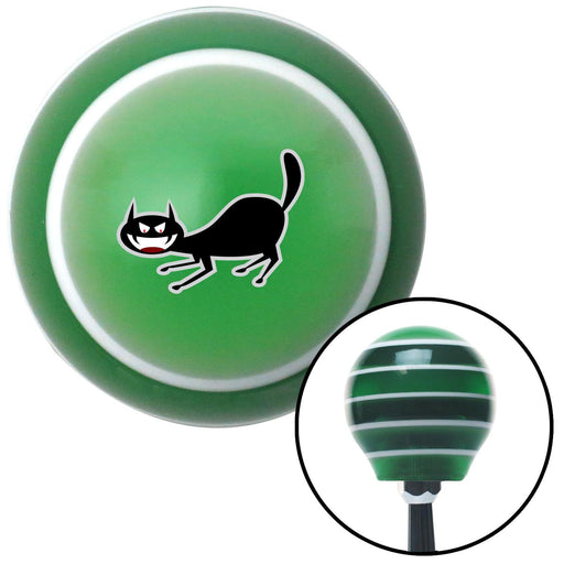 Cat Scary Green Stripe Shift Knob with M16 x 15 Insert