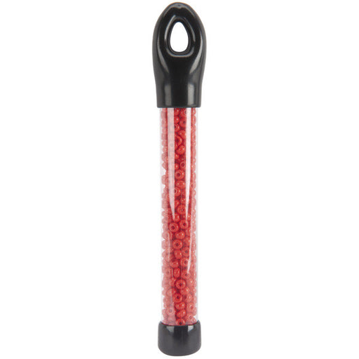 Glass Bead Tubes 24 Grams-6/0 Opaque Red