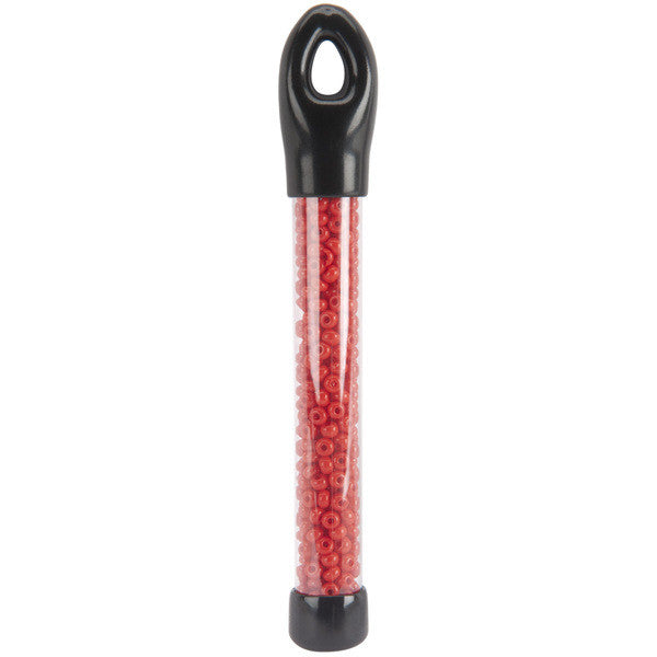 Glass Bead Tubes 24 Grams-6/0 Opaque Red