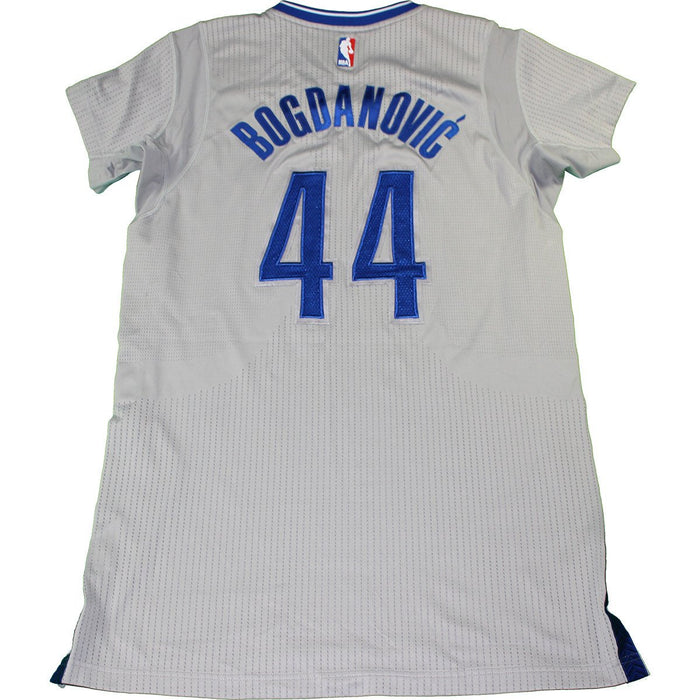 Bojan Bogdanovic Brooklyn Nets 2015-16 Game Used #44 Grey and Blue Uniform