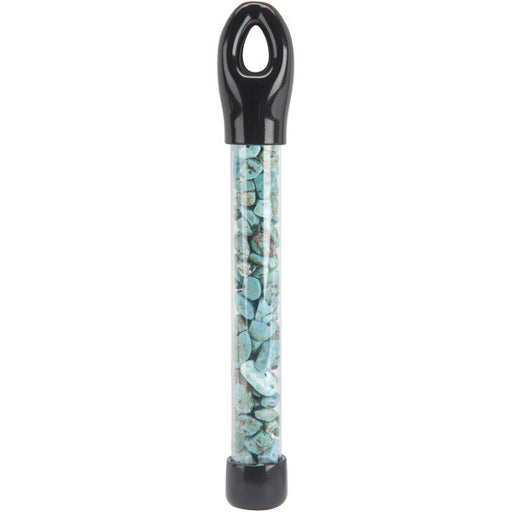 Glass Bead Tubes-Chinese Synthetic Turquoise Chips