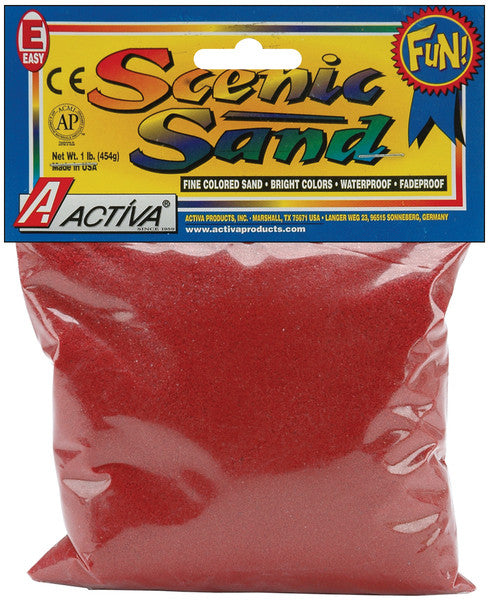 Bright Red Scenic Sand - 1 lb.