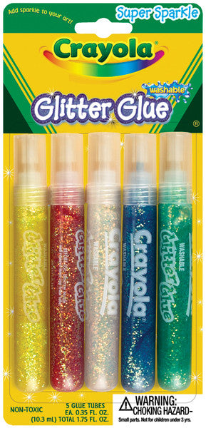 Washable Glitter Glue Super Sparkle Pens- 5 Ct