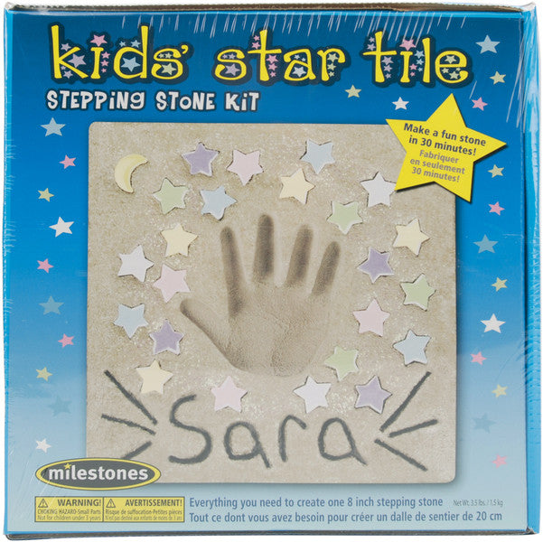 Kids' Star Tile Stepping Stone Kit - 8" x 8"