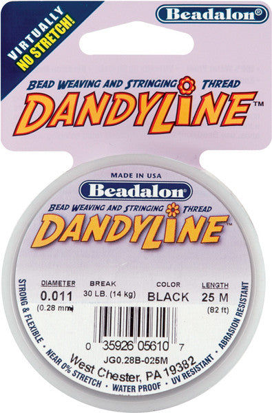 Dandyline Stringing Thread Black - 0.011"