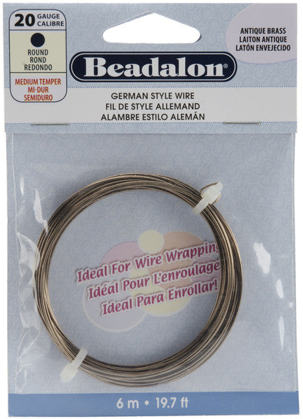 German Antique Brass 20 Gauge Style Wire