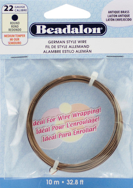 German Antique Brass 22 Gauge Style Wire