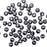 Alphabet Beads, 7mm-Black Round