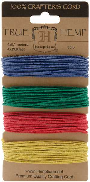 Hemp Cord 20# 30 Feet/Pkg-Topaz