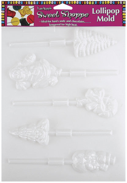 Sweet Shoppe 5 Cavity Christmas Lollipop Molds