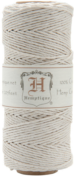 Hemp Cord Spool 20# 205 Feet/Pkg-White