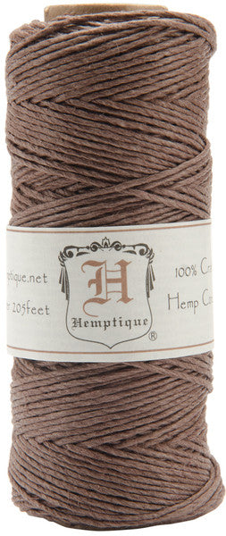 Hemp Cord Spool 20# 205 Feet/Pkg-Dark Brown