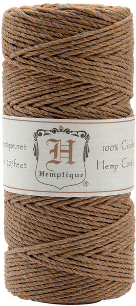 Hemp Cord Spool 20# 205 Feet/Pkg-Light Brown