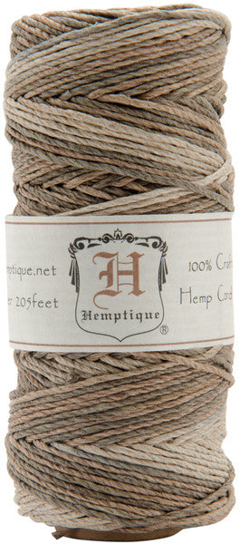 Hemp Cord Spool Variegated 20# 205 Feet/Pkg-Earthy