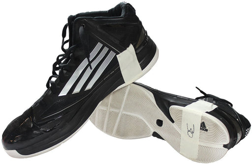 Reggie Evans Sneakers - Brooklyn Nets 2012-2013 Season Game #30 Black and White Adidas  Basketball Sneakers (Pair) (Size 16)