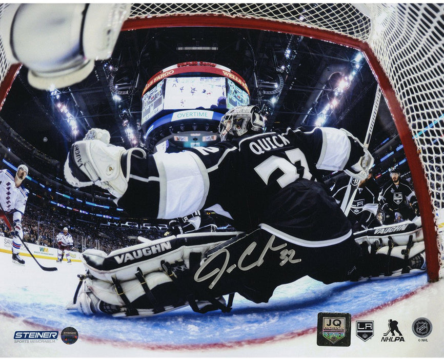 Jonathan Quick Signed 2014 Stanley Cup Net Save 8x10 Photo