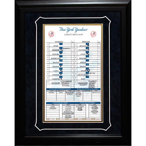 2009 World Series Game 6 Framed Replica Lineup Card