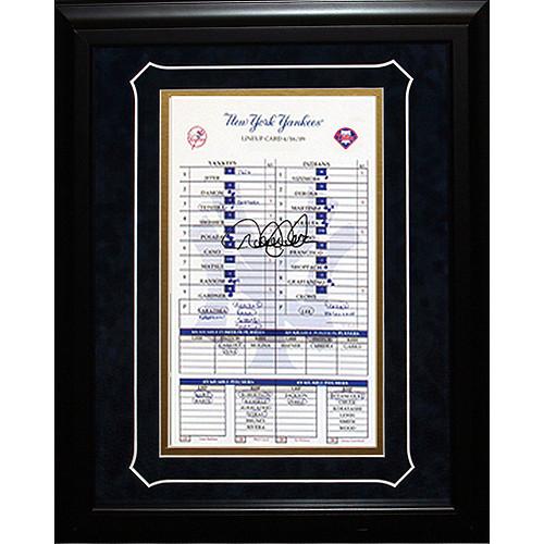 Derek Jeter 2009 World Series Game 6 Framed Replica Lineup Card