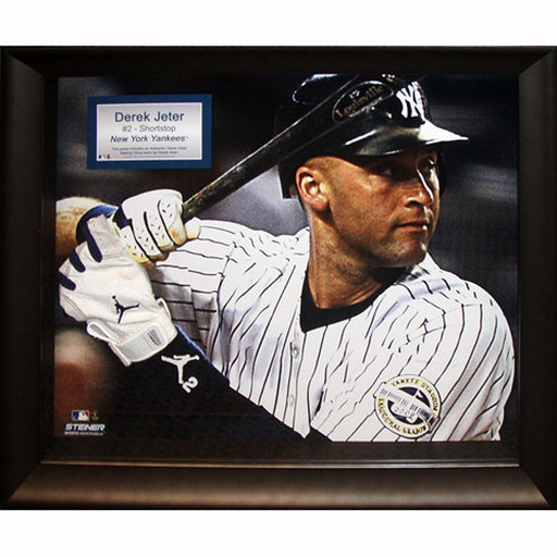 Derek Jeter 2010 Game Used Batting Glove Framed 20x24 Collage