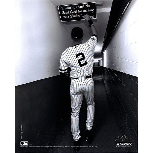 Derek Jeter B&W Shot In Tunnel At The Original Yankee Stadium Vertical 16x20 Photo (Signed By Photographer Anthony Causi)