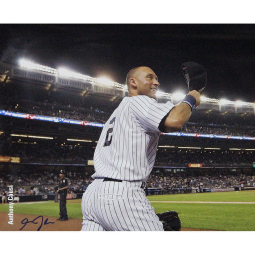 Derek Jeter Coming Out of Dugout 8x10 Photo (Signed By Photographer Anthony Causi)