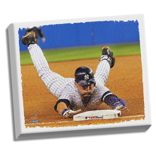 Derek Jeter Dive Stretched 22x26 Canvas