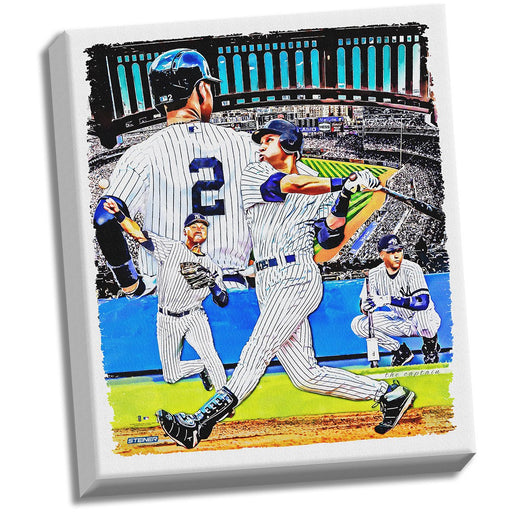 Derek Jeter Painted Stances Graphic 22x26 Stretched Canvas