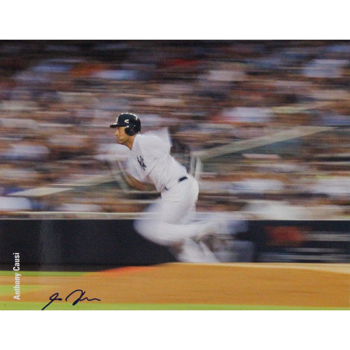 Derek Jeter Rounding First 16x20 Photo (Signed By Photographer Anthony Causi)