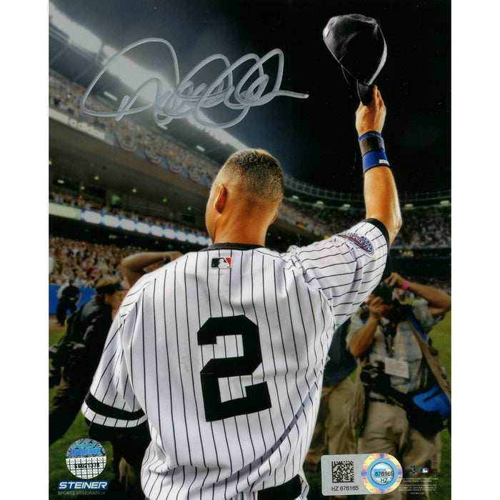 Derek Jeter Signed Tipping Cap 5x6 Photo (For SeatbackCollage)