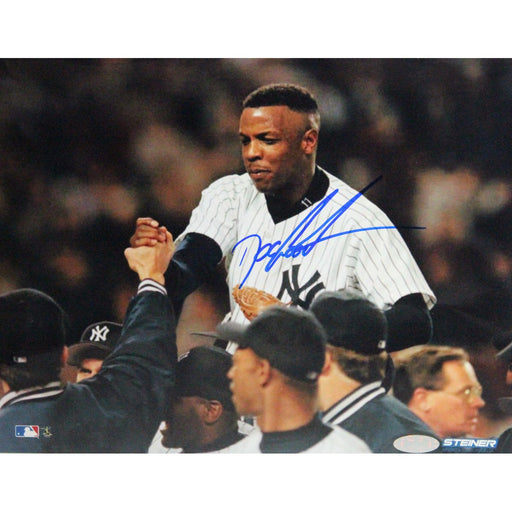 Doc Gooden Yankee No Hitter Carry Off Horizontal 8x10 Photo (Signed in Blue)