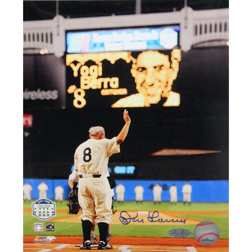 Don Larsen Signed Photo of Yogi Berra Vertical 8x10 Photo