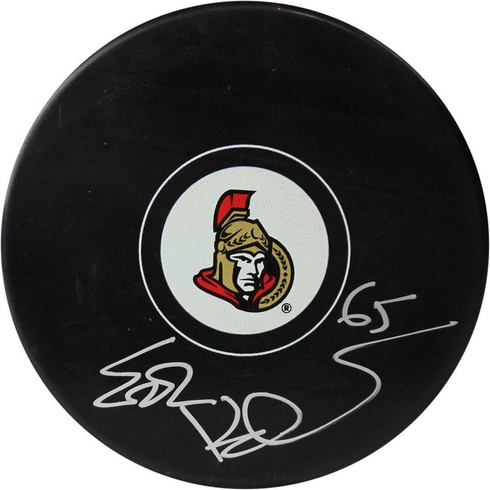 Erik Karlsson Signed Ottawa Senators Puck (Frozen Pond Auth) (Signed in Silver)