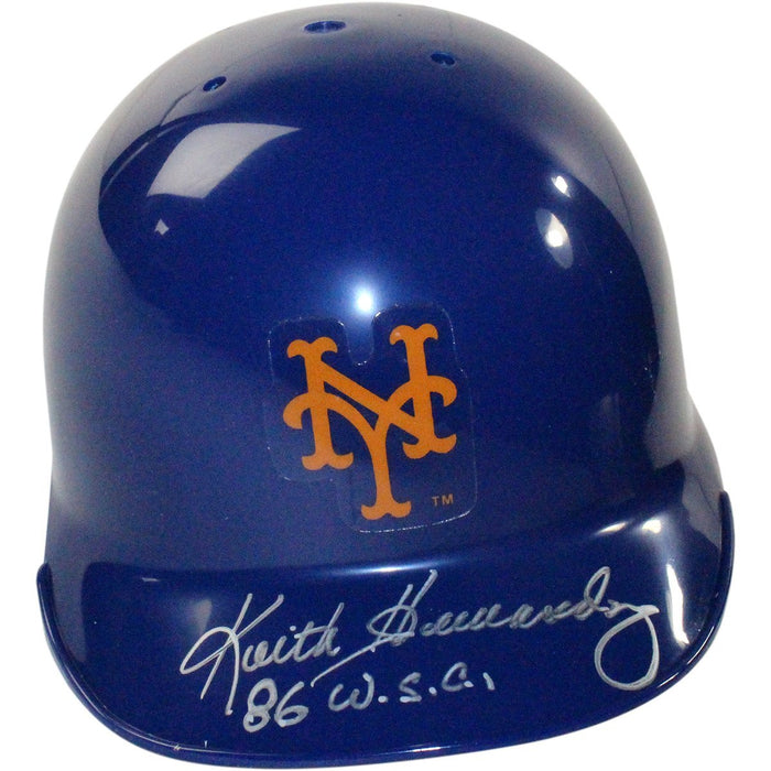 Keith Hernandez Signed New York Mets Mini Batting Helmet w 86 WSC Insc (MLB Auth)