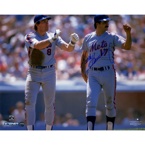 Keith Hernandez Signed with Gary Carter Mets Road Uniform 8x10 Photo