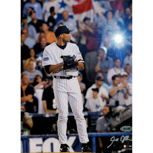 Mariano Rivera 2008 Yankees Pinstripe Jersey Pitching Vertical 8x10 Photo (Signed by Anthony Causi)