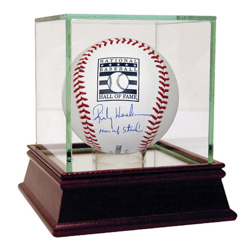 Rickey Henderson Signed HOF Baseball w Man of Steal Insc.