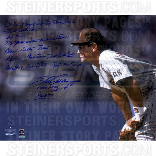 Steve Garvey San Diego Padres Stands Ready 16x20 Story Photo w1984 NLCS MVP and PadresInsc.