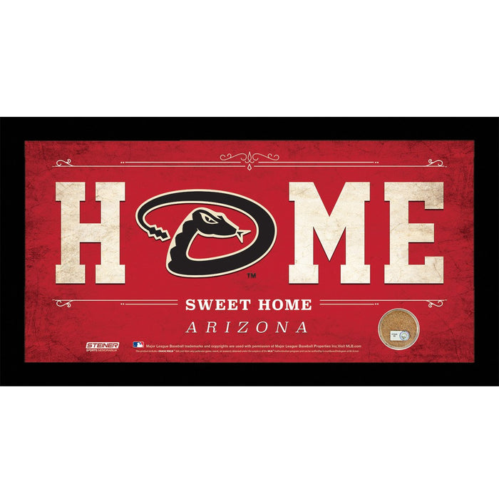 Arizona Diamondbacks 6x12 Home Sweet Home Sign with Game-Used Dirt from Chase Field