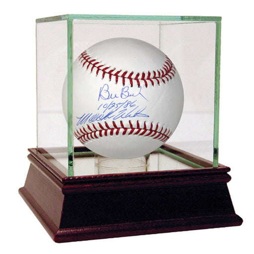 Bill Buckner Mookie Wilson Dual Signed MLB Baseball w 102586 Insc. by Wilson