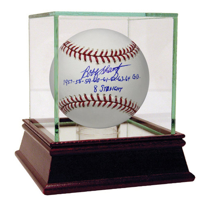 Bobby Shantz Signed MLB Baseball w 1957-58-59-60-61-62-63-64 G.G. 8 Straight Insc