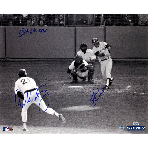 Bucky Dent 1978 Playoff HR vs Mike Torrez Dual Signed 16x20 Photo w 10-2-1978 Insc by Torrez (MLB Auth)