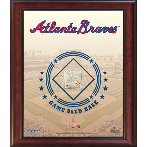 Atlanta Braves Game Used Base 11x14 Stadium Collage