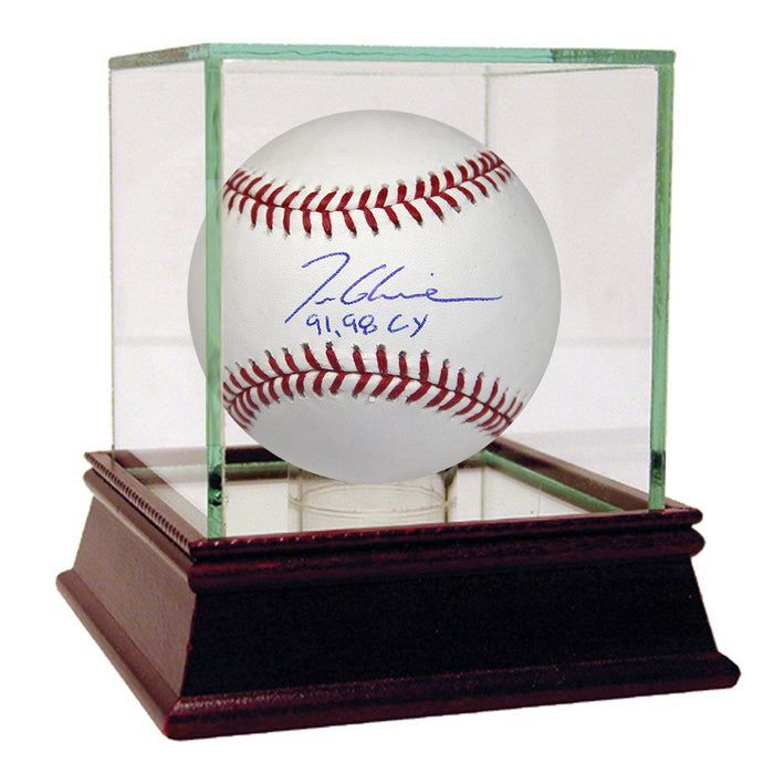 Tom Glavine Signed MLB Baseball W 91 98 Cy Insc.