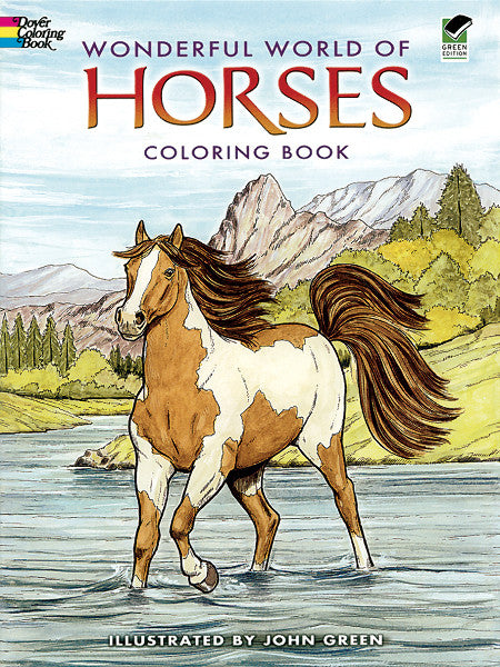 Dover Publications-Wonderful World Of Horses Coloring Book