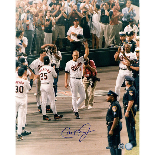 Cal Ripken Jr Signed 2131 game cap tip 16x20 Photo (Ripken Holo)